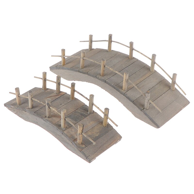 1:12 Poppenhuis Mini Houten Boogbrug Tuin Miniaturen Brug Voor Ornament Poppenhuis Home Decor Ambachtelijke Tuin Miniaturen Brug