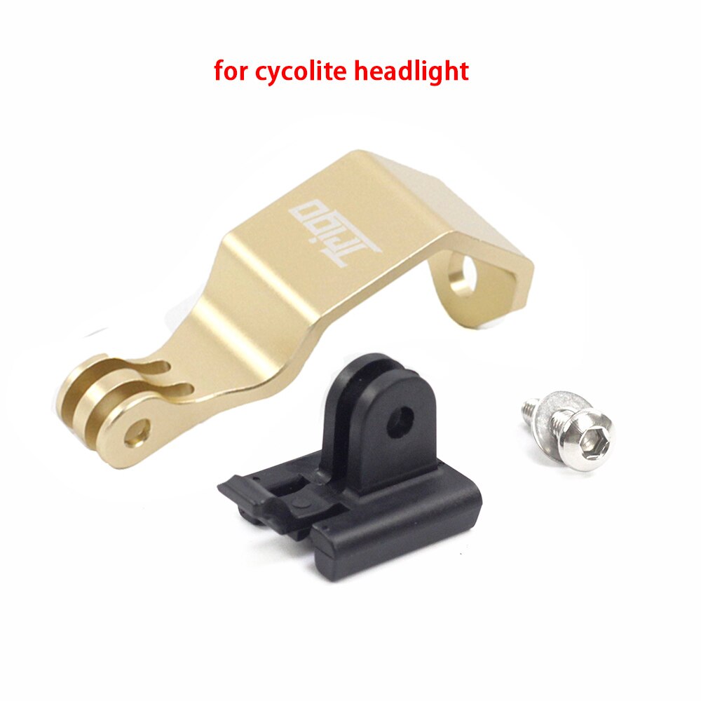 Fietskoplamphouder voorvork sportcamerahouder voor brompton 3 sixty opvouwbare fiets racefiets gopro cateye gaciron niterider: Goud voor cycloliet