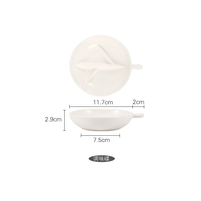 Leaves Split Plate Ceramic Split Plate Plate Breakfast Ceramic Plate Cartoon Children's Plate Home Baby Tableware Break