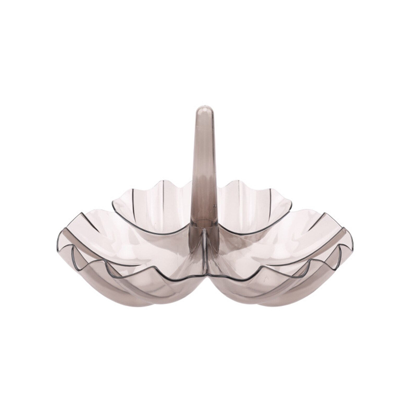 Multi Tiers Plastic Plaat Fruit Bowls Decoratieve Party Desserts Noten Houder: Grey