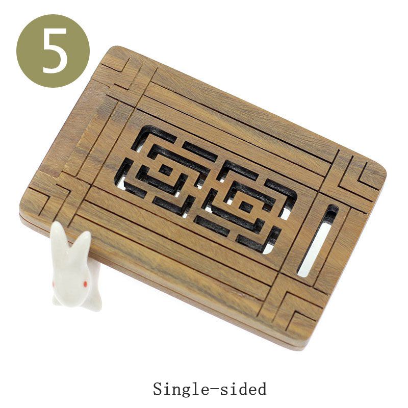 Carved Green Sandalwood Makeup Mirrors Folded Double-sided Wood Comestic Mirror Sandalwood Portable Small Pocket Mirror: 5