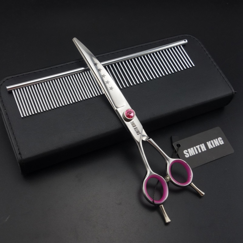 7 inch Left-handed pet grooming scissors Cutting scissor&curved scissor&thinning Shears SUS440C K242