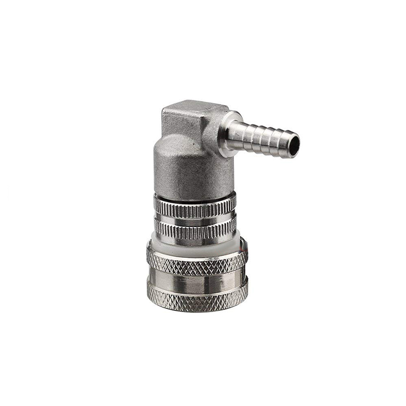 Stainless Steel 304 Ball Lock,Homebrew Beer Keg Quick Connector Dispenser Keg ball lock Disconnect Liquid / Gas 1/4'': barded gas