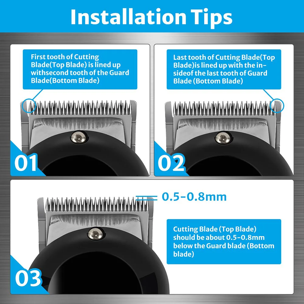 45mm Wide Large Barber Hair Clipper Blade for WAHL & Andis Super Taper Replacement General Blade Set