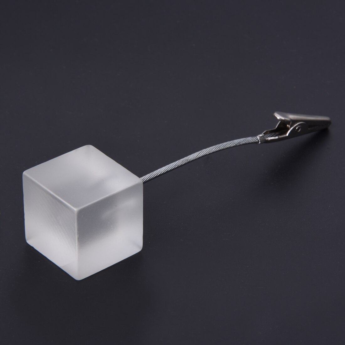 PPYY -Square wire memo holder paper Note clip - translucent white