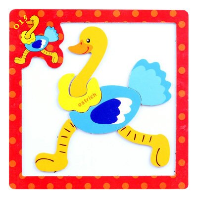 Cartoon Animal Magnetic Puzzles and Drawing Board Children Wooden Toys Writing Jigsaw Homeschool Supplies Educational Baby: Multicolor