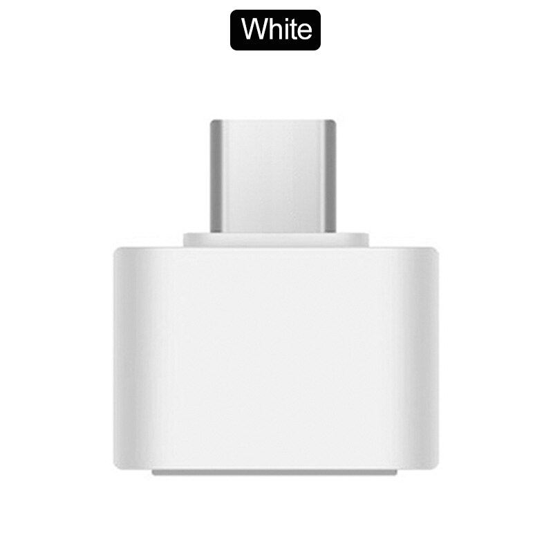 2Pcs USB-C Otg Adapter Voor Infinix Nul 5 6 Pro Adapter Usb Type C Otg Connector Data Converter: WHITE