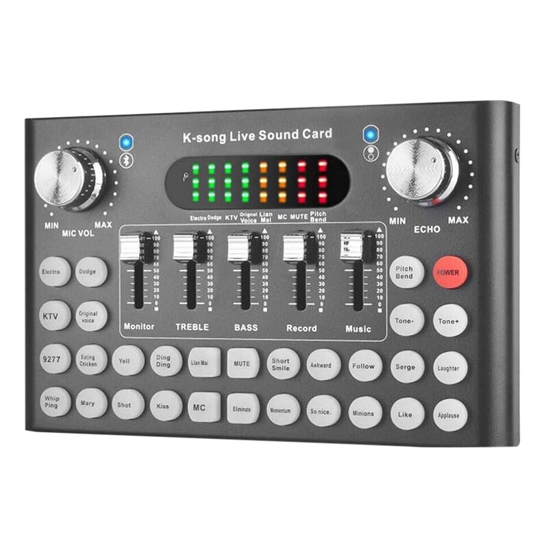 Geluidskaart Audio Usb Externe Geluidskaart Webcast Persoonlijke Live-uitzending Voor Telefoon Computer Studio Record: Default Title