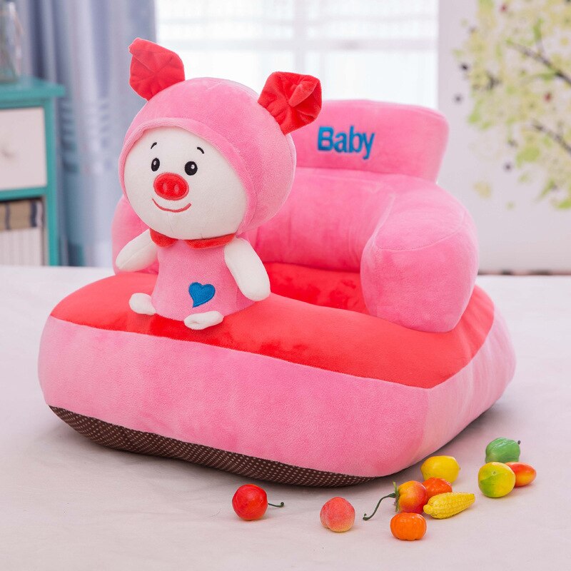Alwaysme baby børn børn sæder sofa børn sækkestol baby børn børn legetøj uden pp bomuld fyldstof kun dække: Rød grisebetræk
