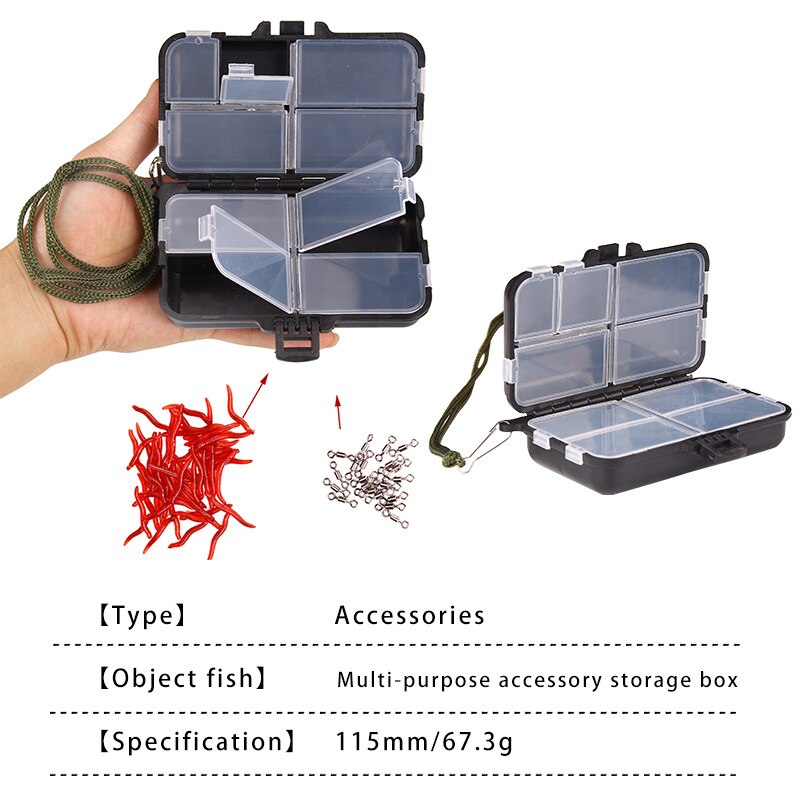 Boîte de pêche en plastique, 9 compartiments, étui pour appâts, carpe, crochets de poisson détachables, équipement de rangement, boîtes à matériel, outils