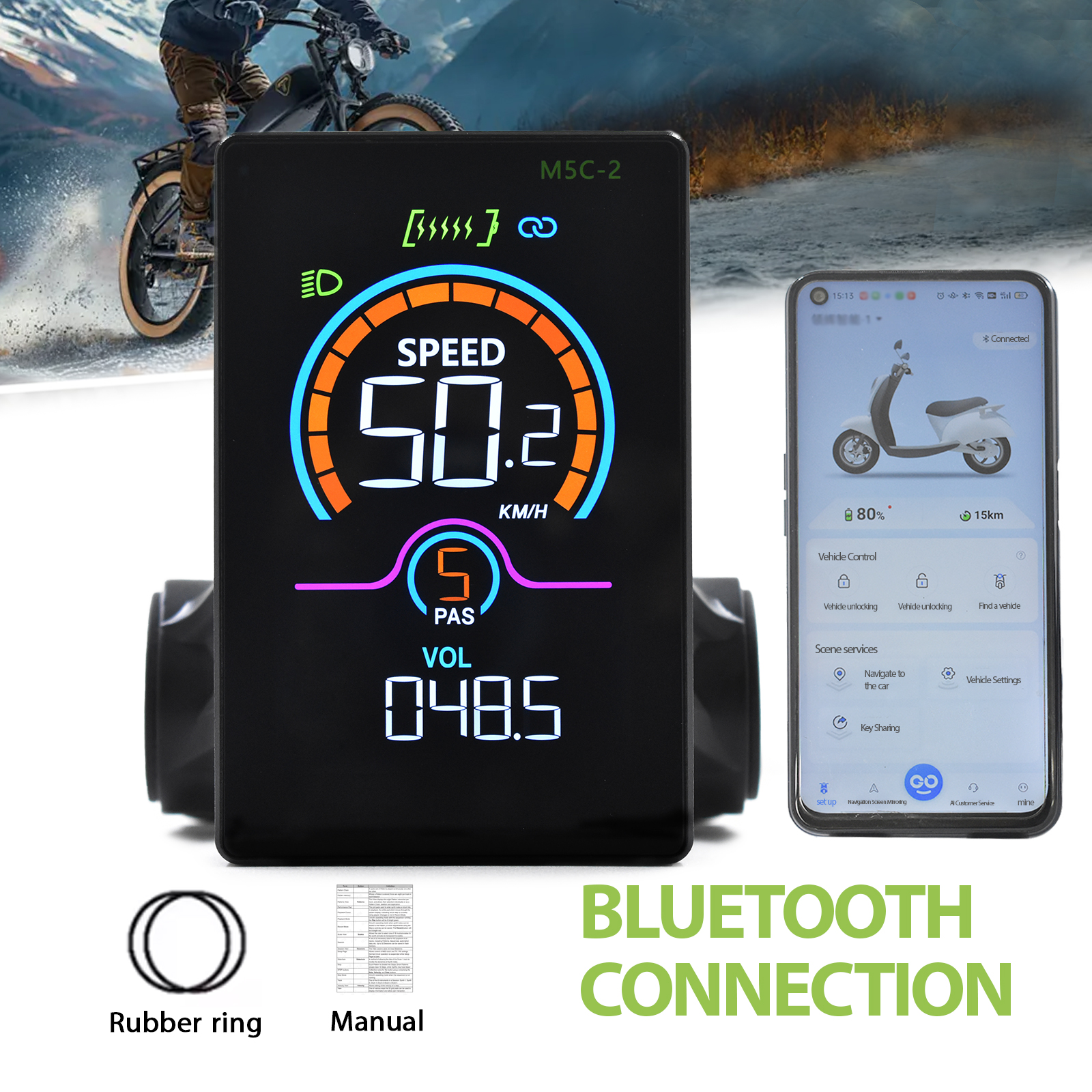 M5C-2 computer da bicicletta elettrico Bluetooth – Grandado