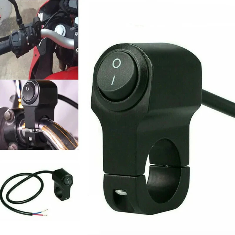 Interrupteur de guidon de moto, commandes de phares, pièces de moto, interrupteur noir, projecteurs, accessoires électroniques de moto