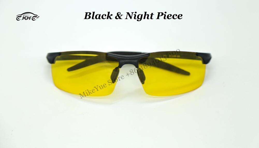 AKH Night Driving Glasses for Night Glasses Polarized HongKong Famous Brand KH Night Vision Male Sunglasses Driver Goggles: Black