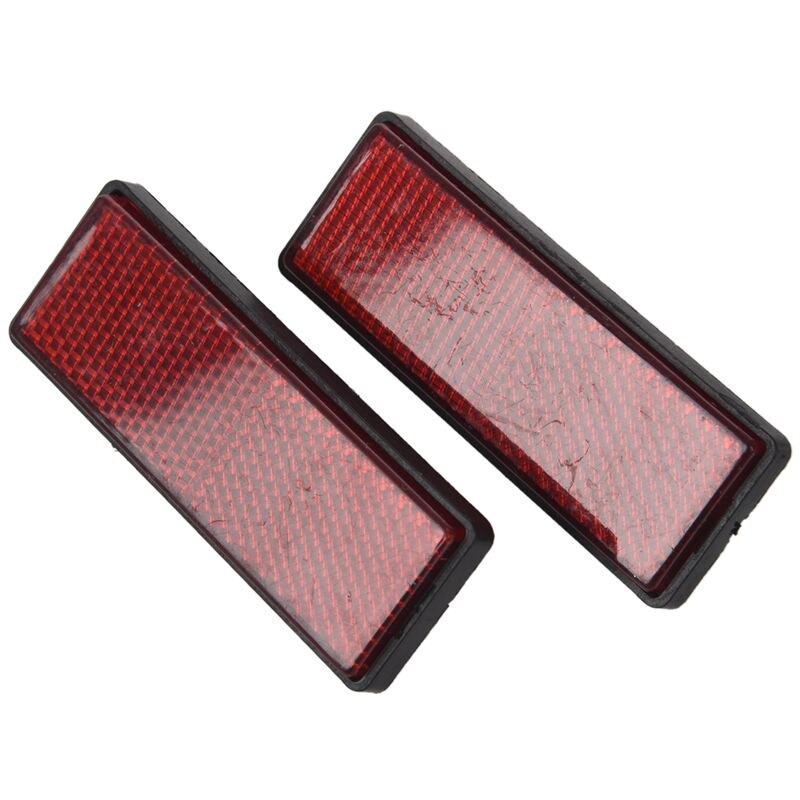 rectangle red Reflectors Universal For Motorcycles ATV Bikes Dirt Bikes: Default Title