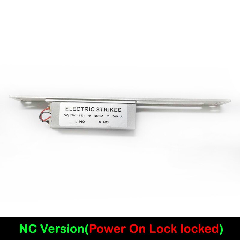 Cerradura de puerta de golpe eléctrico Fail Secure Fail Safe NO NC cerradura de puerta de golpe eléctrico DC12V panel largo puerto Dual: Fail secure no FD