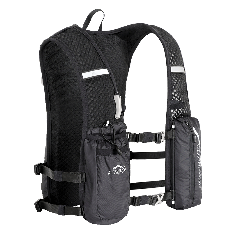 Reflektierende Weste für Damen und Herren, verstellbarer Brustgurt, Lauf-Trinkweste, leichter reflektierender Trinkrucksack, su