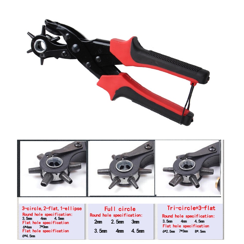 Eyelet and Eyelet Puncher Tool Scrapbook Kit DIY Manual Tools Kit Belt Hole Punch Plier Set for Belts Watch Bands Straps DIY