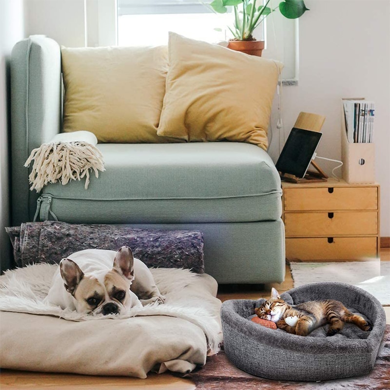 Pet Cat Bed Kennel Heart-shaped Dog Winter Warm Sleeping Bag Super Soft Puppy Cushion Mat Portable Pet Nest for Cat Dog Supplies