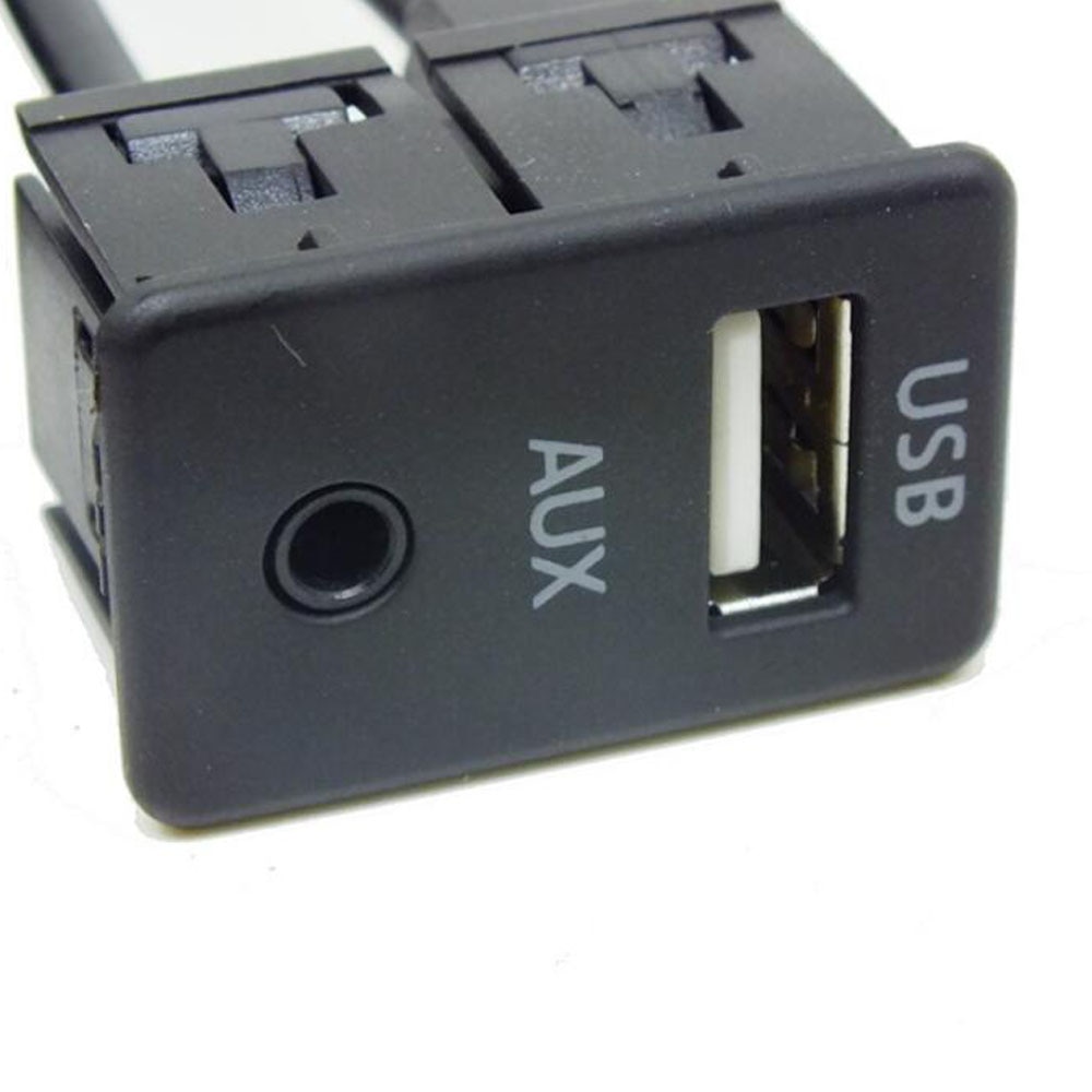 Auto AUX USB Adapter - 3.5mm Flush Mount - ABS - voor Peugeot, Citroen, Renault