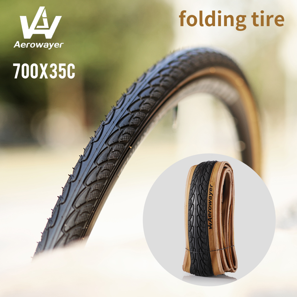 Sykkeldekk 700c 700 x 35c landeveissykkeldekk 60 tpi kevlar anti punktering bysykkel fritidskjøringe ultralett 420g