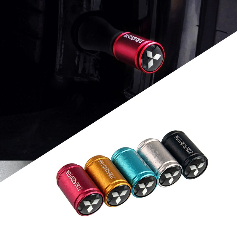Til mitsubishi ralliart asx lancer 9 10 l200 colt pajero outlander eclipse galant 5 farver mat dækventilkapper hjuldekoration