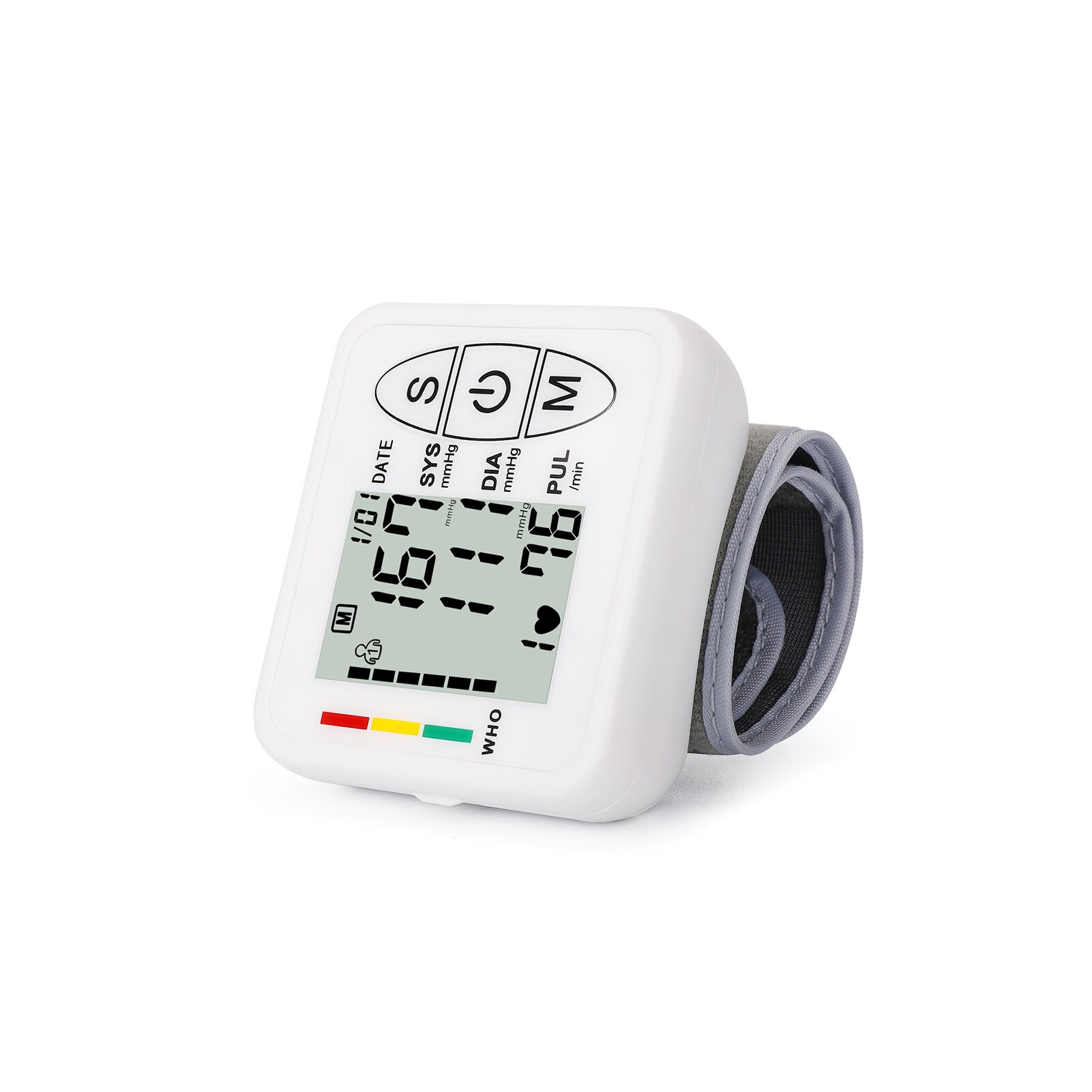 Digital Blood Pressure Monitor Heart Rate Pulse Tonometer Meter LCD Display Portable &amp; Household Arm Band Type Accurate Reading
