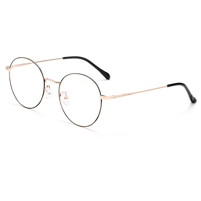 YIMARUILI-gafas redondas ultraligeras Retro β-titanio, montura para miopía, gafas graduadas ópticas, montura para hombres y mujeres 6621X: Blanco