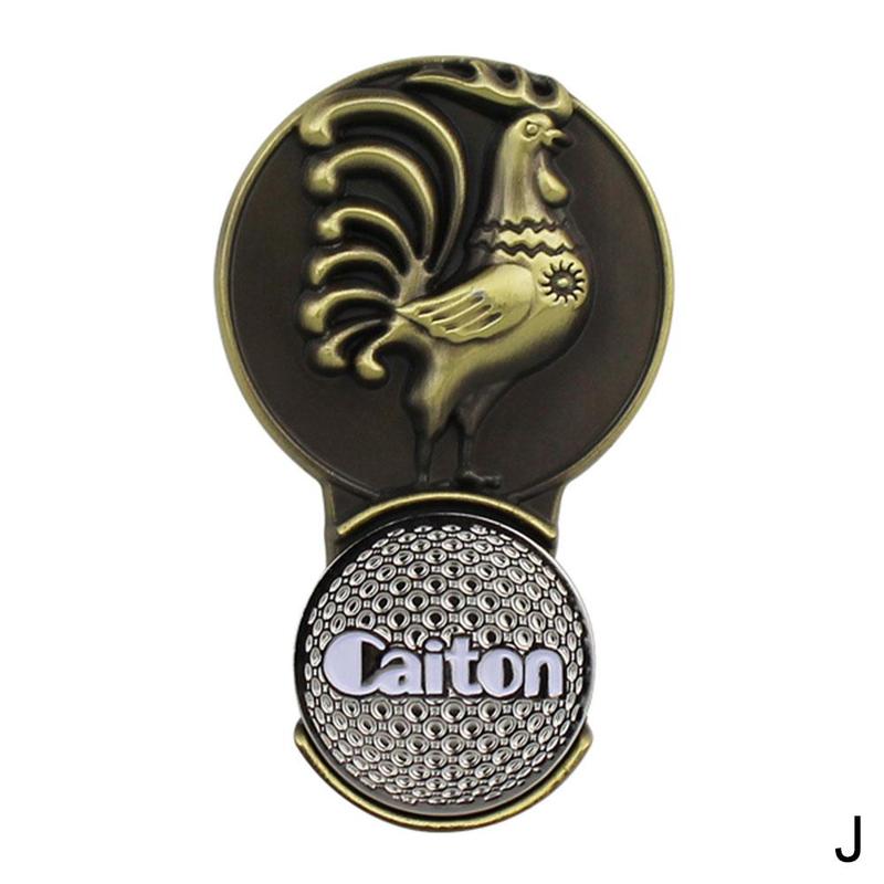 Zodiac Golf Cap Magnetic Absorption Innovative Hat Accessories Clip P1O1: Rooster-Brass