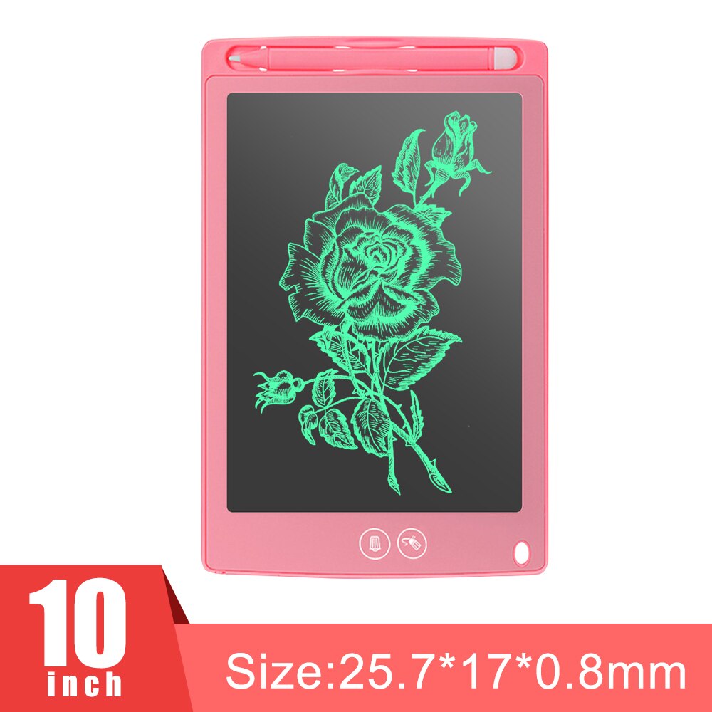8.5/10/12 inch LCD Writing Tablet Partially Erasing Drawing Board Electronic Thick Pen Highlight Pads DIgital Tablets: 10 inch pink