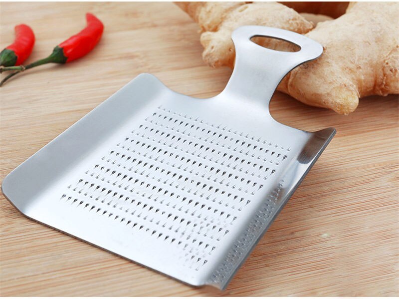 1pc Ginger Garlic Wasabi Grater Crusher Garlic Press Device Chopper Cutter Garlics Peeler Kitchen Tools Stainless Steel: Shovel type