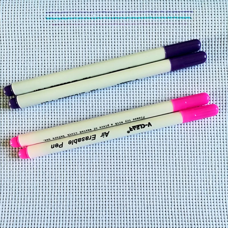 Fabric Paint Marker Tailor Pen Purple Air Erasable Pen Chaco Ace Pen Markers Pink Textile Marker Fabric Pen Needle DIY Tools