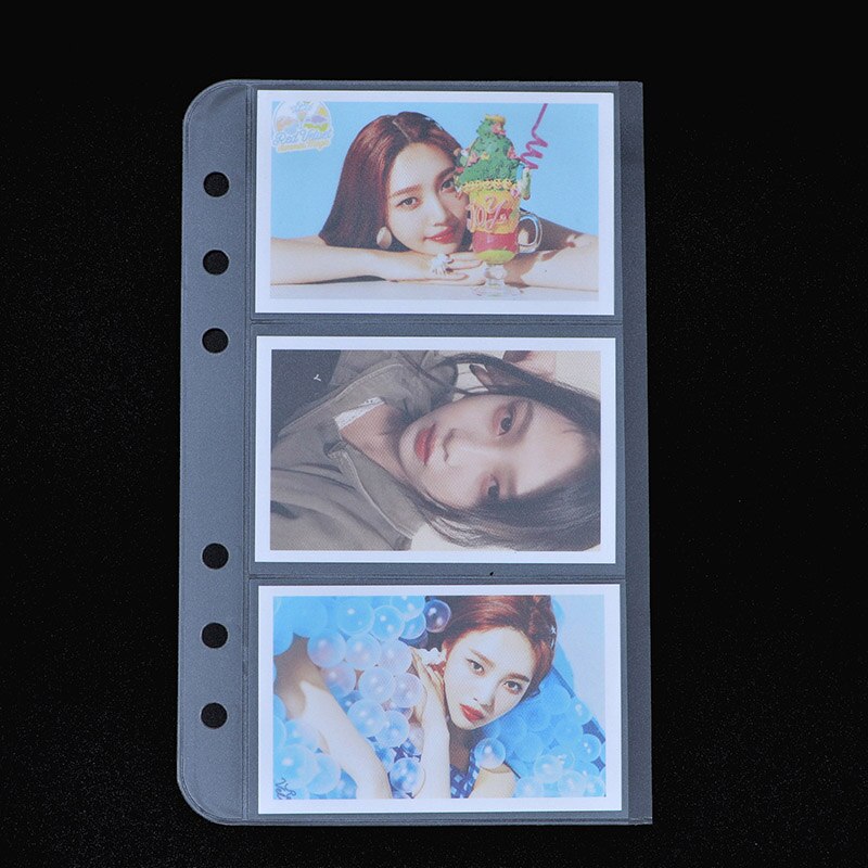 1PCS A5 / A6 transparent PVC zipper presentation file folder bag compact planner file holder bag