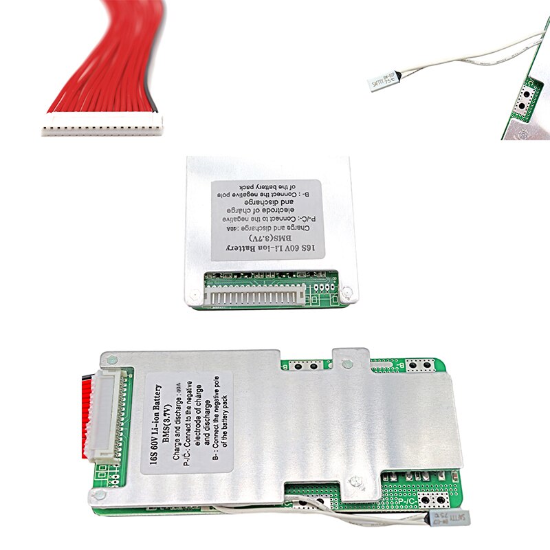 16s 60v 40a litium polymer batteri bms 3.7v samme havn pcm 60v 20ah 30ah 40ah 60ah li-ion batteripakke balansebeskyttelseskort