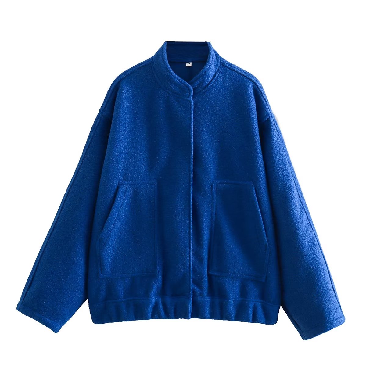 Woman Loose Gray Warm Baseball Jacket Spring Casual Oversized Bomber Jacket Girls Vintage Thick Warm Outwear: L / Ivory