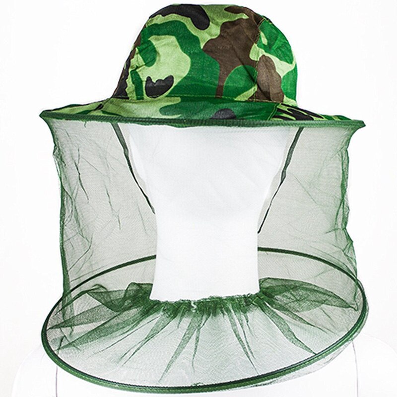 Masque anti-moustiques pour apiculteur, chapeau avec filet de Protection faciale