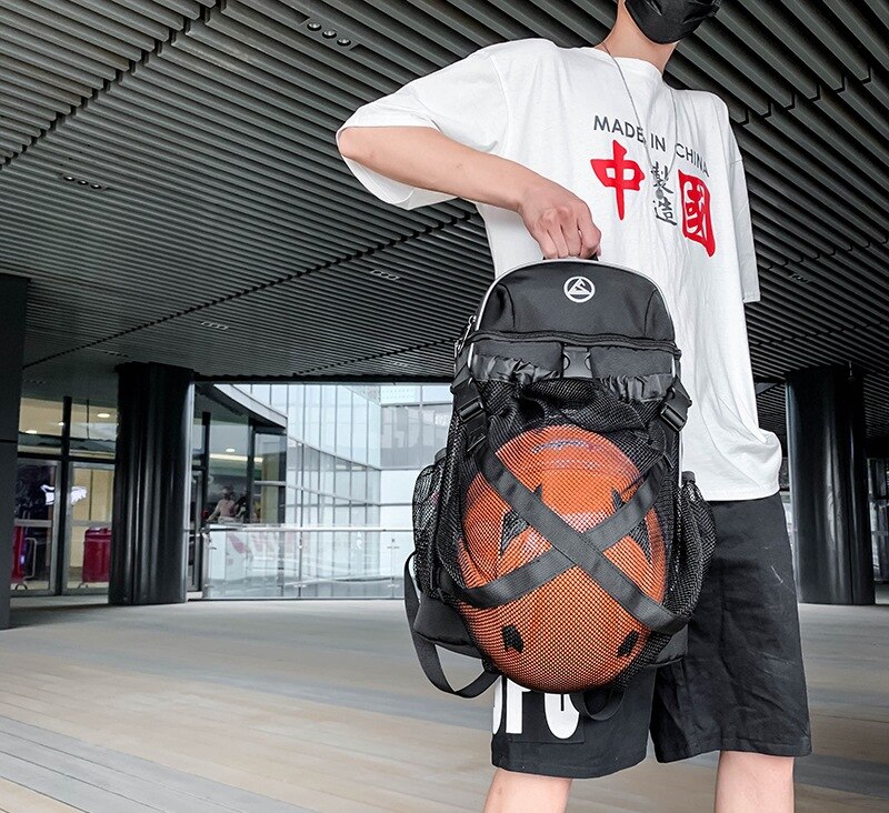 Koreanische Ausführung der Netz tasche Basketball tasche neue multi-funktionale ausbildung Schüler schule tasche Basketball Rucksack