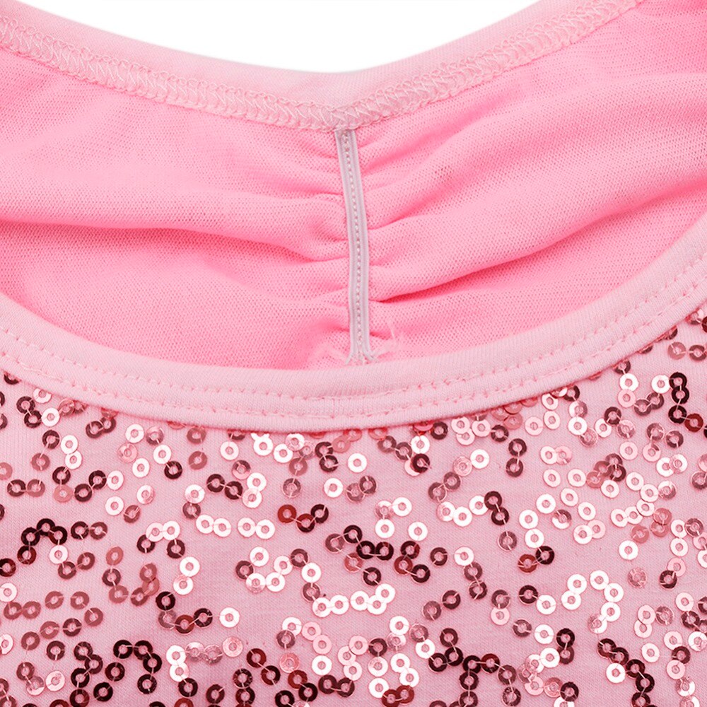 iEFiEL Sequined Sleeveless Princess Ballerina Fairy Party Costume Child Girls Gymnastic Ballet Leotard Tutu Dance Perform Dress