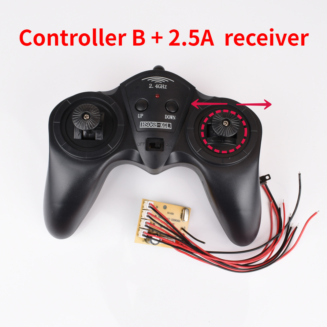 2.4G Transmitter 6CH Remote Controller DC 6V-15V Large Power Receiver Radio System for DIY RC Boat Cars Wireless Controlling: MULTI