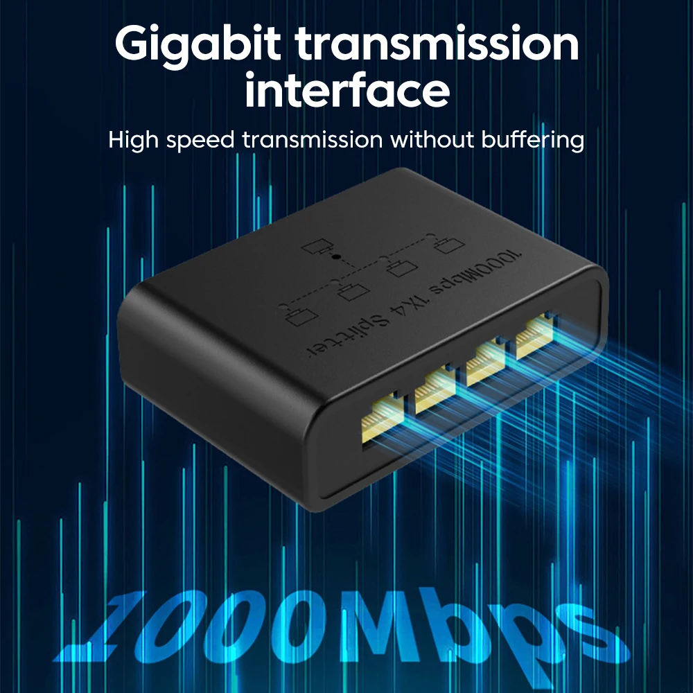 Switch de rede gigabit de 5- portas vikefon, switch ethernet de  rj45 portas para conexão de cabo de rede, divisor de rede, expansor de cabo