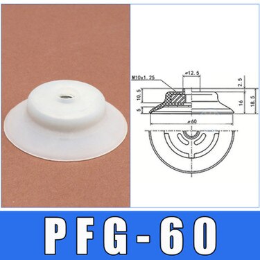 Vakuum Saugnapf Industrielle Pneumatische PFYK-60/80/95 Einzigen Schicht Importiert Silikon Manipulator Zubehör Vakuum Saug: transparent