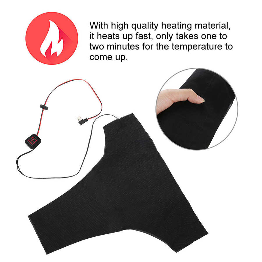 Vaskbare elektriske varmeveste puder vinteropvarmet legeret fiber vandre-usb rygpuder elektrisk vandtæt varmt tøjsæt
