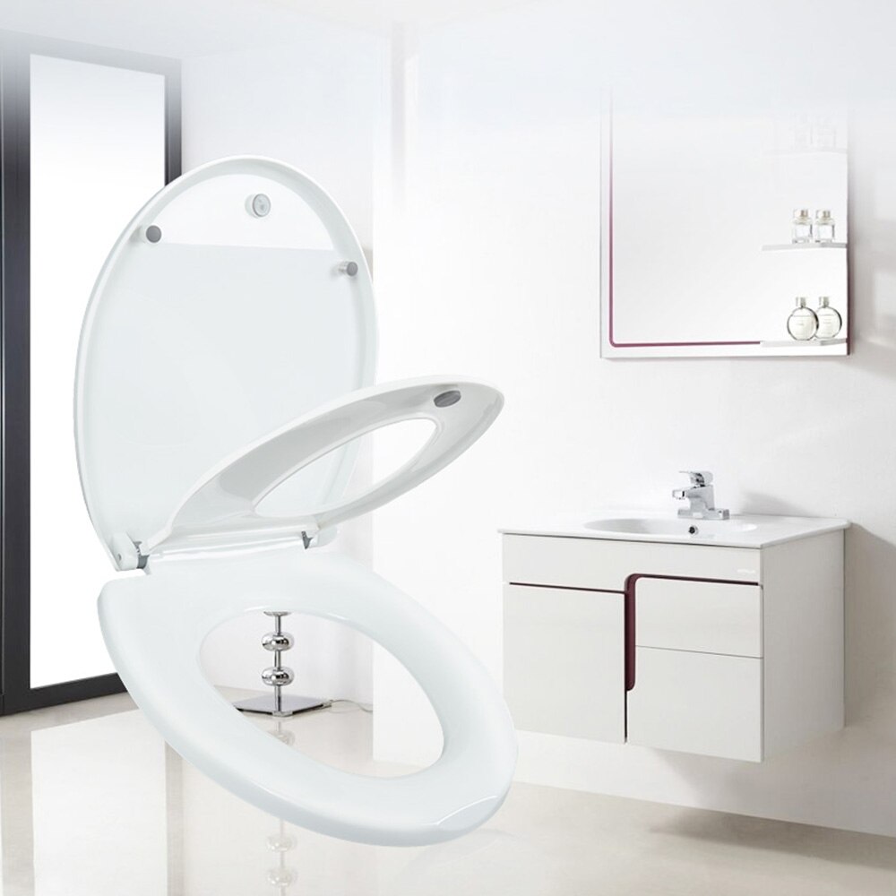 Round Adult Toilet Seat With Child Potty Training Cover PP Material Double Seats Safe Convenient For Adult Children