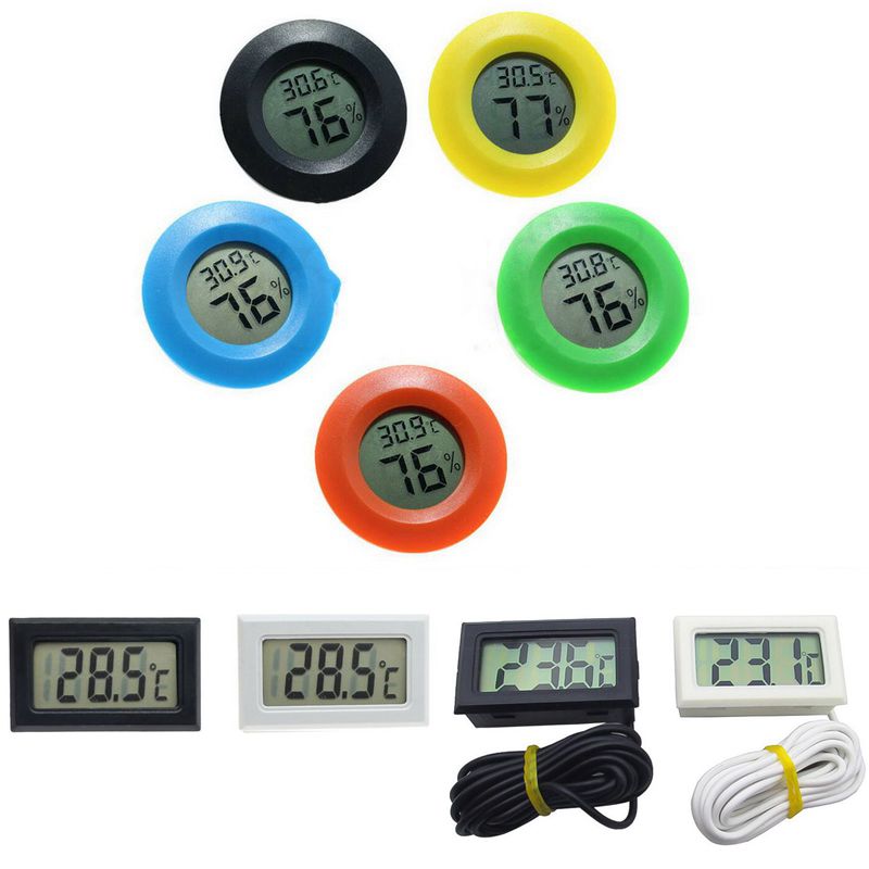 Mini LCD Digital Thermometer Hygrometer Gauge Tester Probe Incubator Aquarium Temperature Humidity Meter Sensor Detector