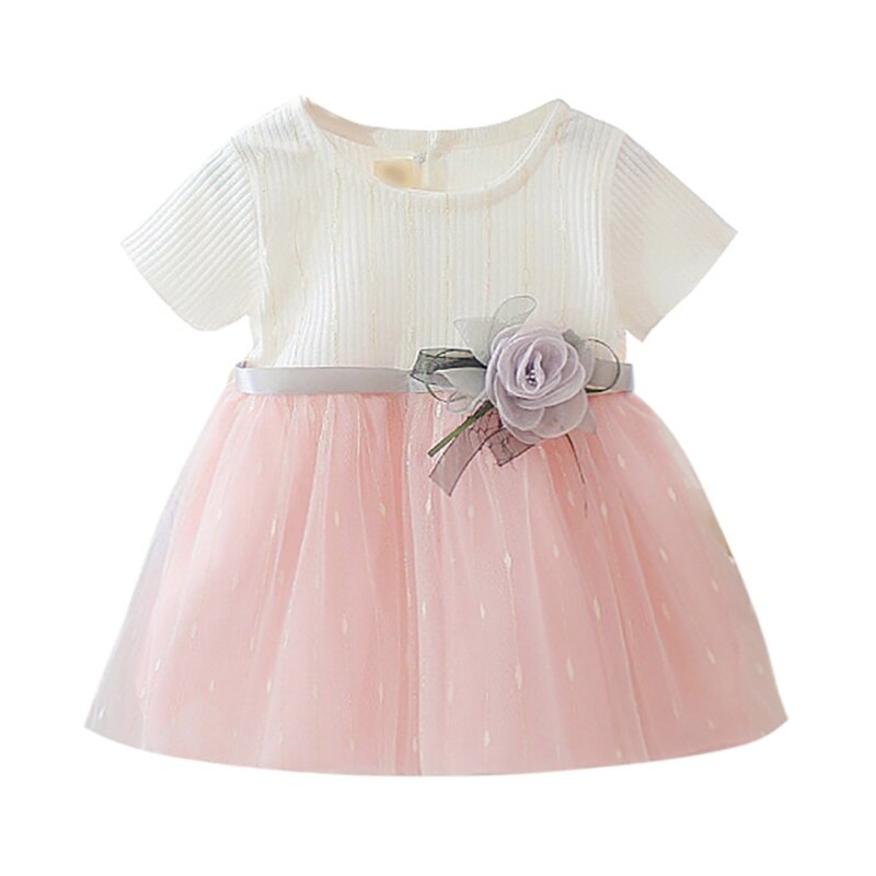 Baby Girl Dress Summer Sweet Cute Mini Dresses Baby Dresses Girls Mesh Stitching Bottoming Princess Dress