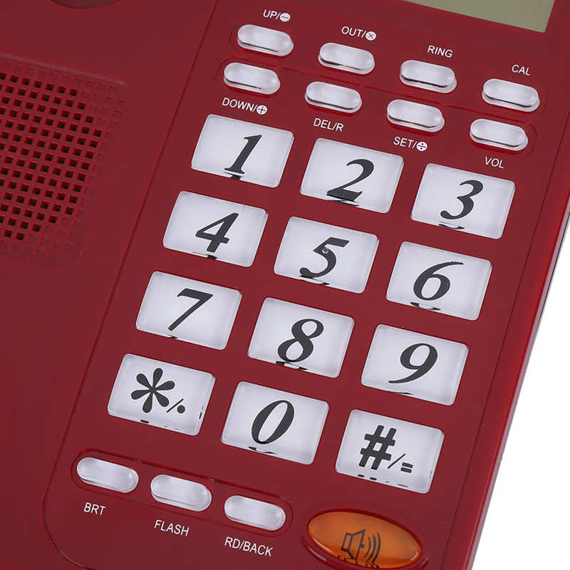 KX-T8005CID inglês escritório casa telefone fixo telefone equipamentos de comunicação vermelho
