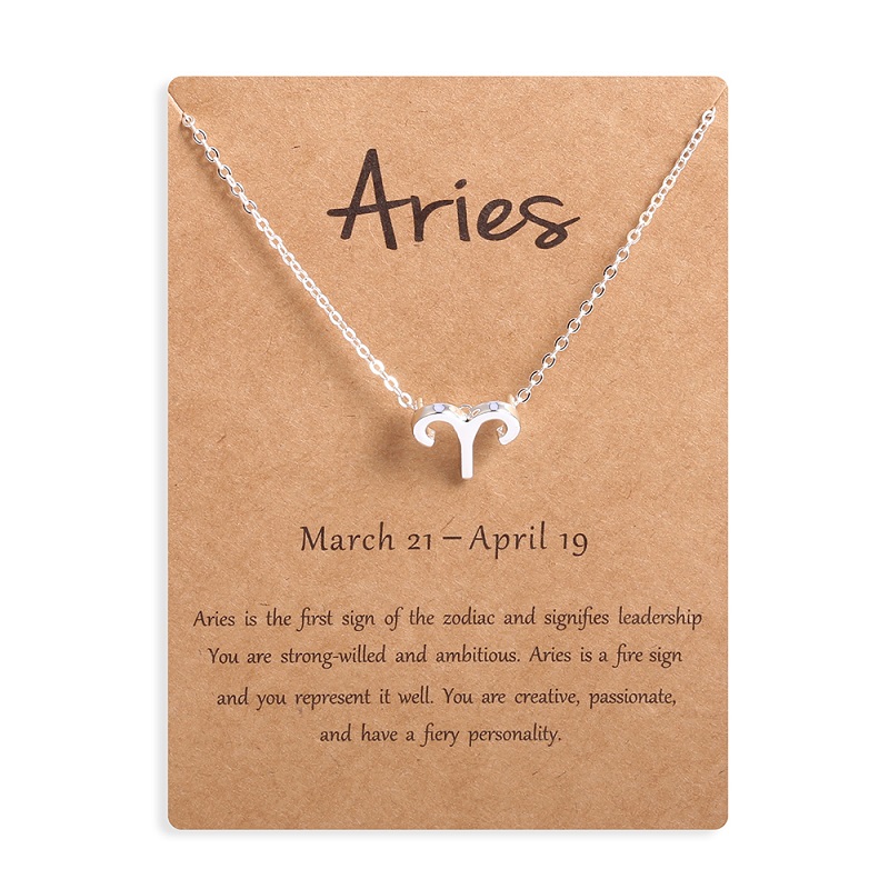 Collier pendentif signe du zodiaque pour hommes et femmes, horoscope, bélier, lion, 12 constellations, bijoux pour enfants, de Noël, directe