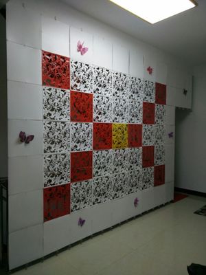 Room Dividers Tv Wall Stickers Screen Partition Entranceway Door Hanging Screen Cutout Grilles 4pcs/lot