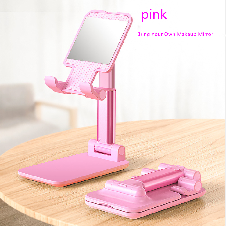 Jykt Universele Desktop Mobiele Telefoon Houder Stand Voor Iphone Ipad Verstelbare Tablet Opvouwbare Tafel Mobiele Telefoon Desk Stand Houder: pink-dan-zhong