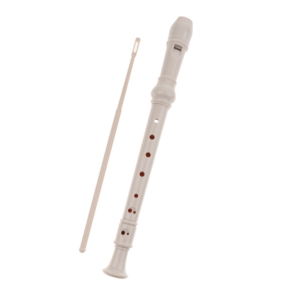 ABS High-pitched Soprano Recorder with Cleaning Rod for Beginner Student: 8 Hole