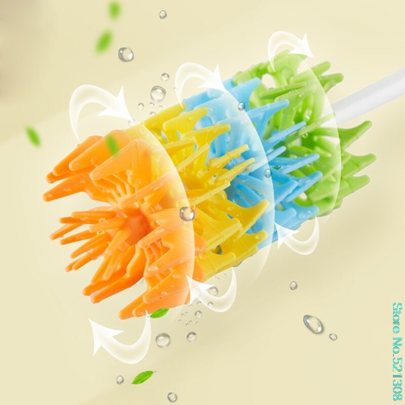 360 rotação silicone bebê leite alimentação garrafa escova ferramentas de limpeza do mamilo
